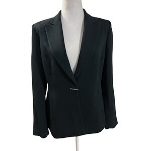 Garfield & Marks Black Ribbed Bacall Blazer Womans SZ 4